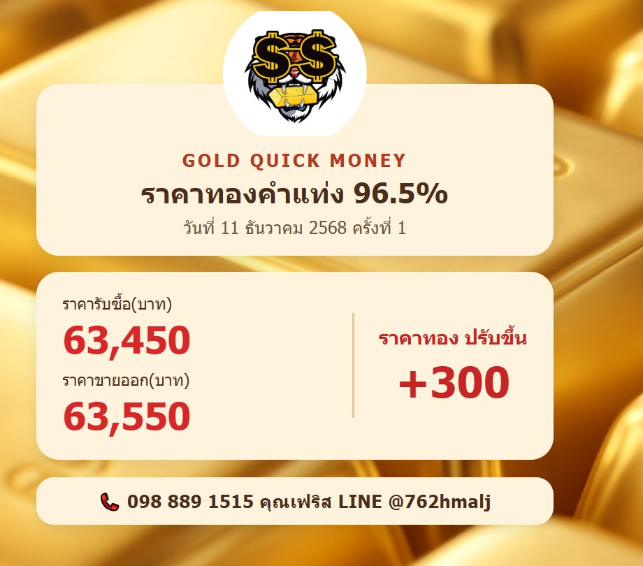 ราคาทองวันนี้